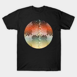 Colourful gradient unique flowers leopard stripes abstract modern 280 Pattern T-Shirt